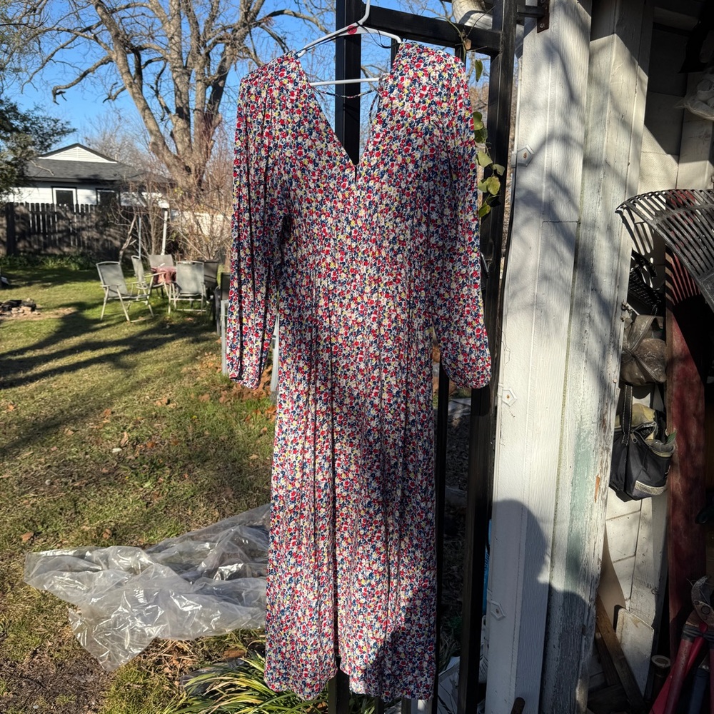 H&M Multicolor Floral Long Sleeve Dress